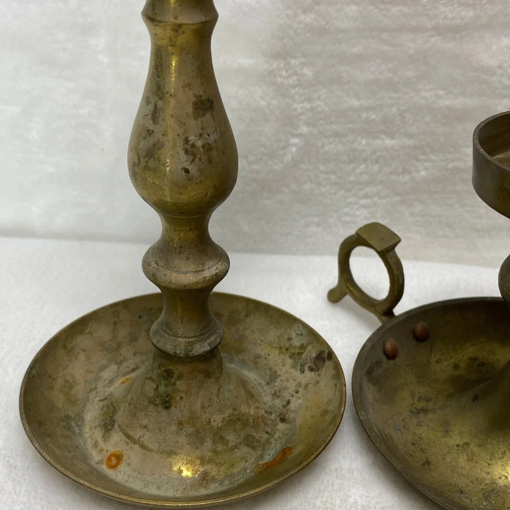 Vintage Brass Candlestick Holder Ornate‎ Small Taper Candle Holder Dinner Table